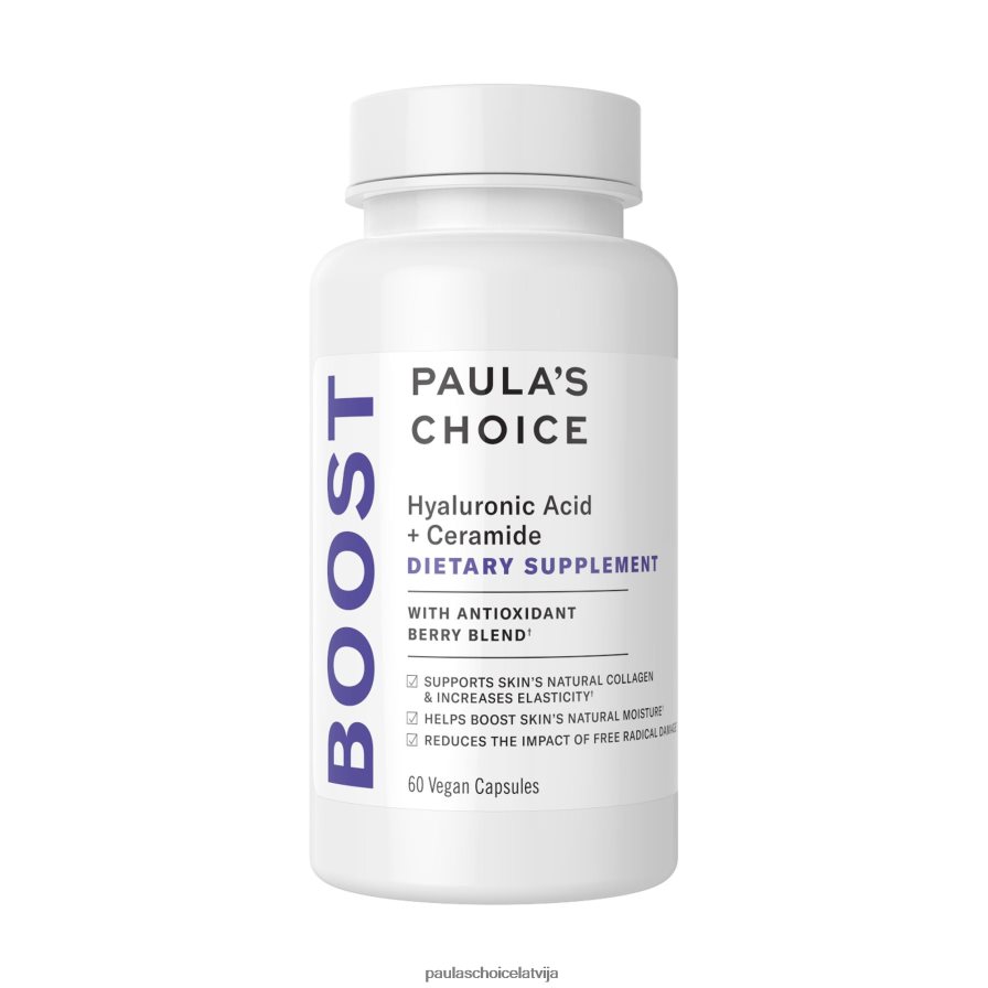Paula's Choice LVL8VT137 hialuronskābe + keramīds uztura bagātinātājs 60 vegānu kapsulas