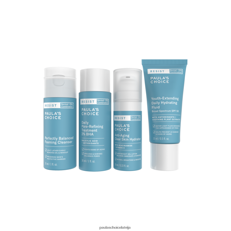 Paula's Choice LVL8VT19 ceļojumu komplekts normālai un taukainai ādai ādas aprūpe